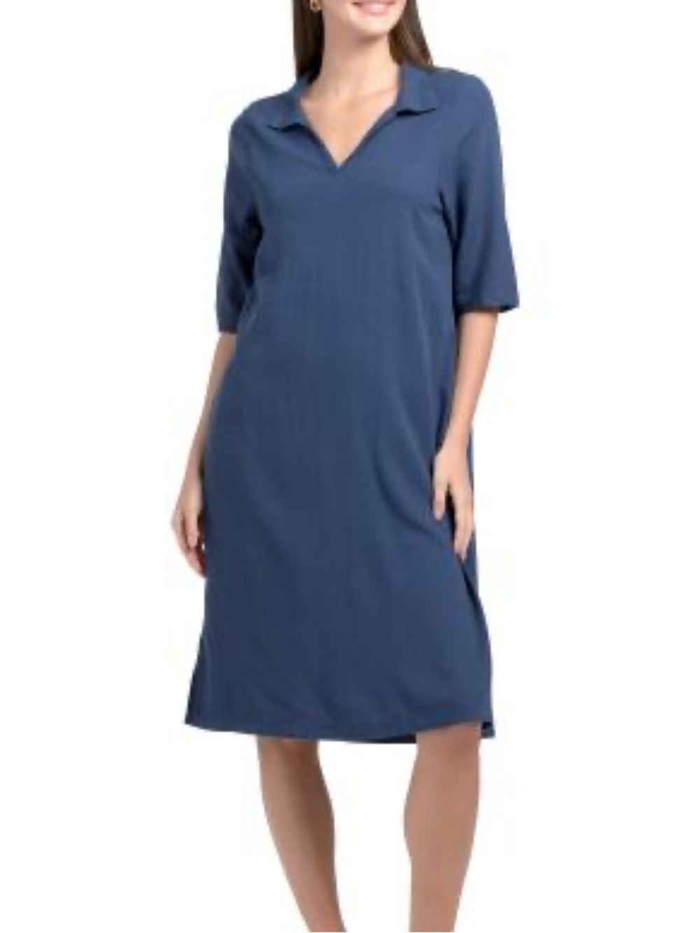 NIP 4 OUR DREAMERS blue linen blend shift dress L
